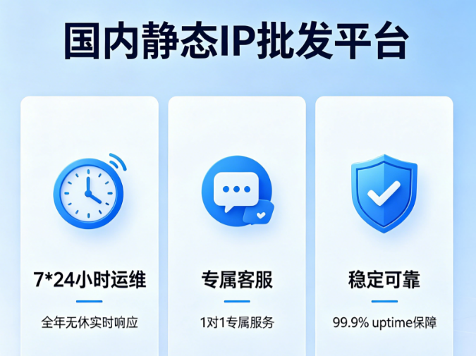 国内静态IP批发平台推荐