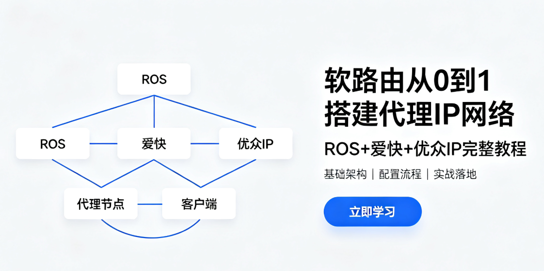 软路由从0到1搭建代理IP网络：ROS+爱快+优众IP完整教程